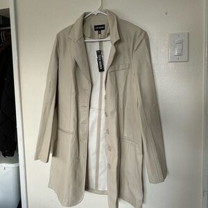 Steve Madden crème blazer coat